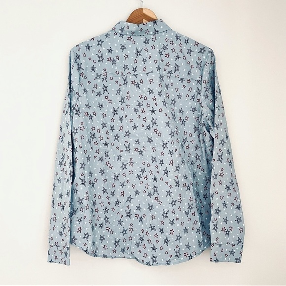 NWT Boden The Classic Shirt Top Cotton Buttondown Pebble Sketchy Star 12 - Picture 8 of 9